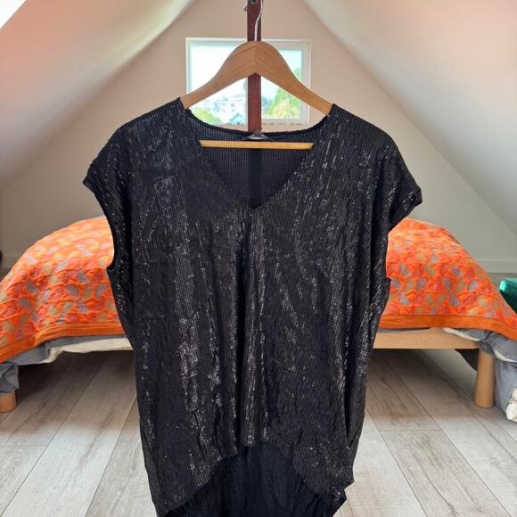 Black sequin top michael stars - Picture 1 of 5